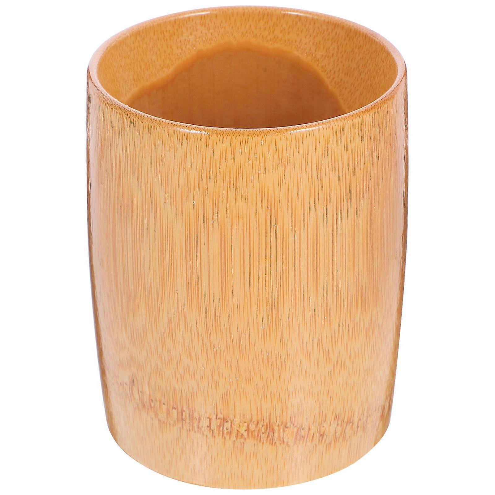 Rice Measuring Khaki Bamboo Container for Accurate Kitchen Use