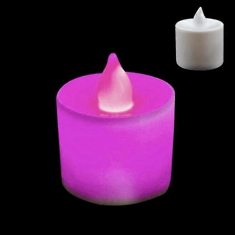 12pcs Battery Operated Led Tea Lights Candles Realistic Flickering Flameless Candles For Weeding