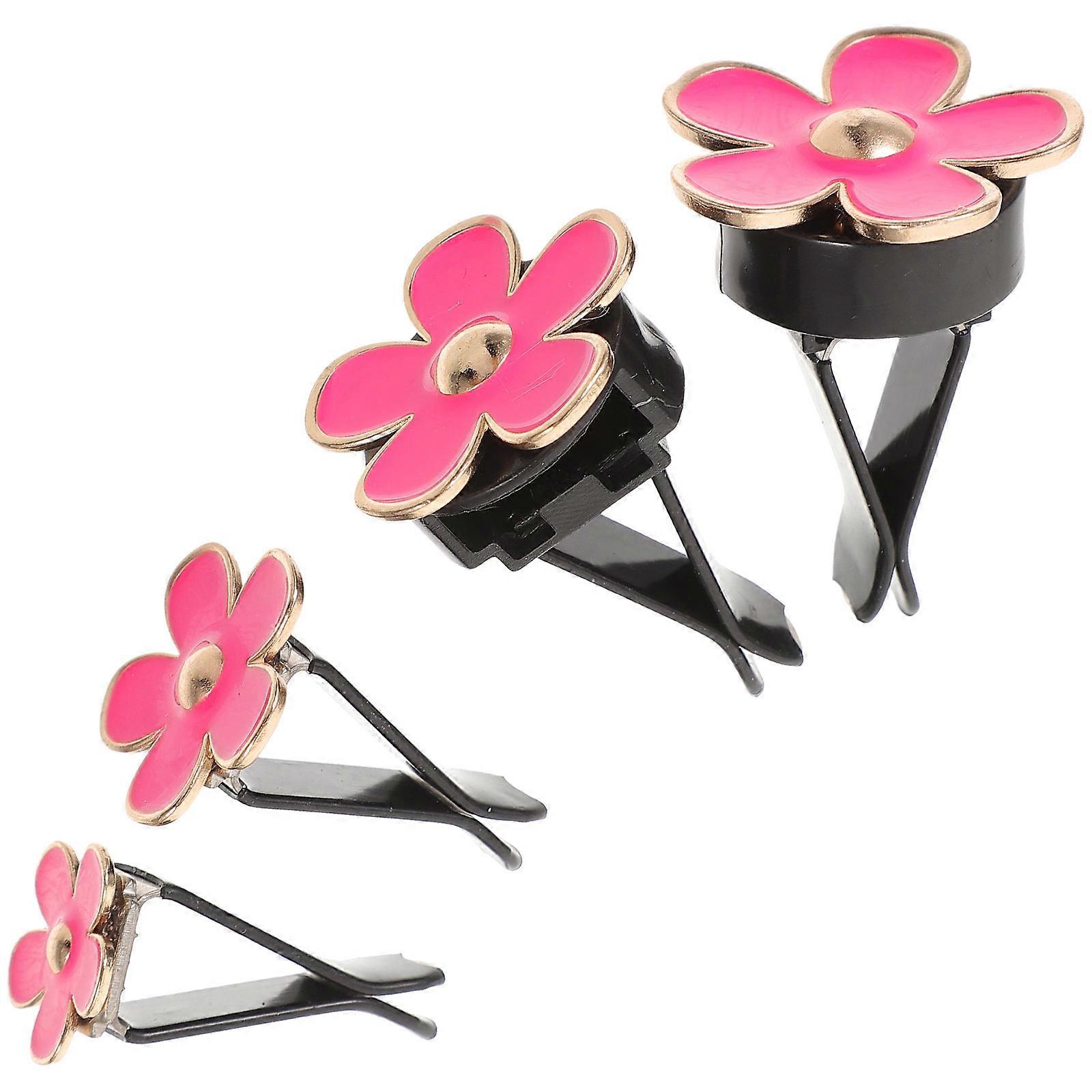 4PCS Daisy Flower Car Air Freshener Clips – Auto Vent Decoration for Car Interior, Easy Installation, Unique Design for Friends