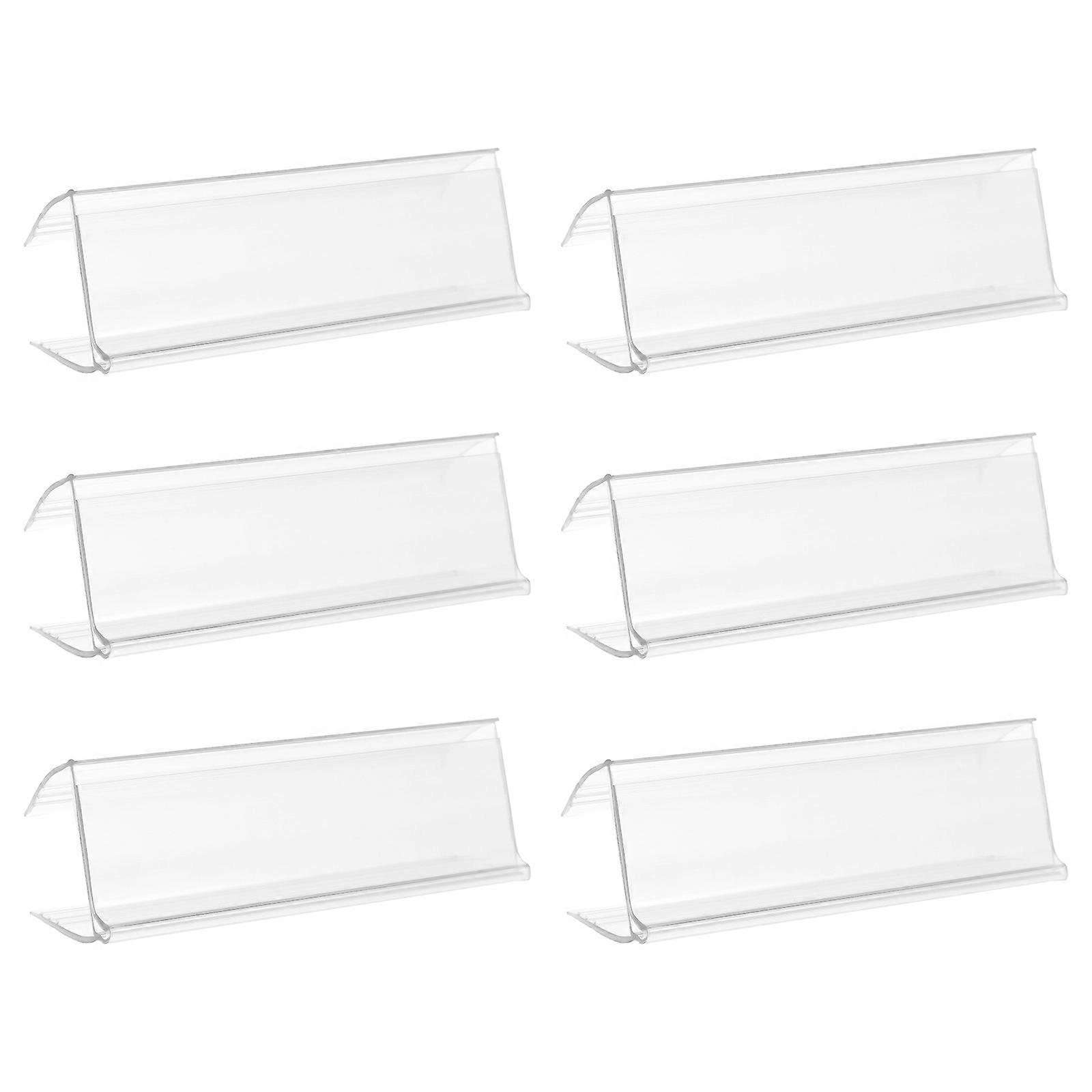 Transparent Price Tag Holders for Supermarket Shelves – Stable Skid Resistant Retail Label Display Stands for Store Merchandising – Reusable Signage