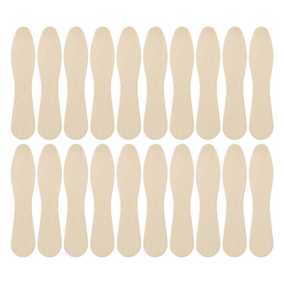 Cream Spoon Wooden Ice Cream Spoons Food Sampling Natural Wood Spoon Shape Ice Cream Tasting 100Pack