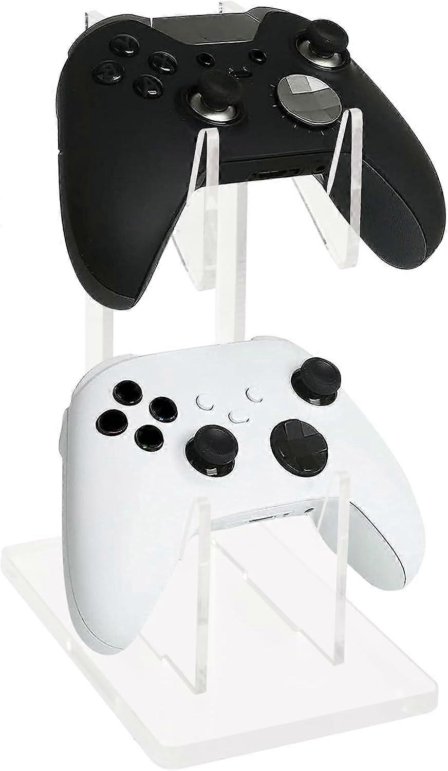 Supporto in acrilico trasparente per controller di gioco, supporto per controller di gioco a doppio strato, supporto per controller per game pad doppio universale