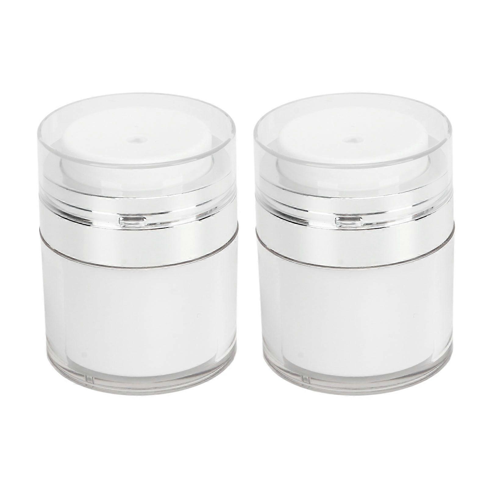 2025 Latest Model 2pcs 30ml Clear Pump Jars Refillable Acrylic Round Empty Cos...