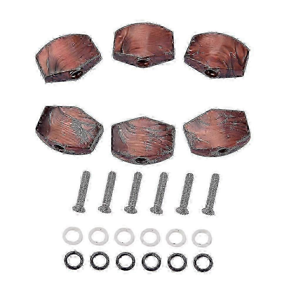 6 Pcs/set Guitar Tuning Peg Buttons Knobs Machine Heads Compatible with Guitars