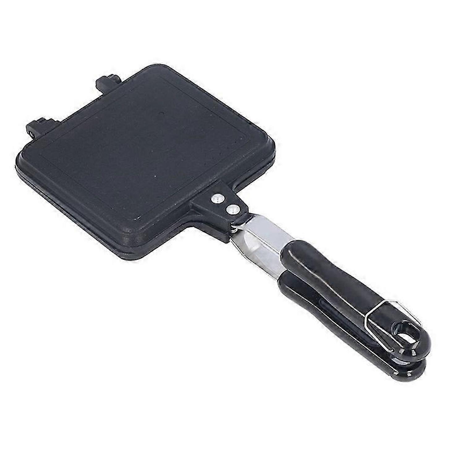 Double Sided Sandwiches Maker, Cast Iron Pie Maker with Anti Scalding Handle, Campfire Cooking Equip