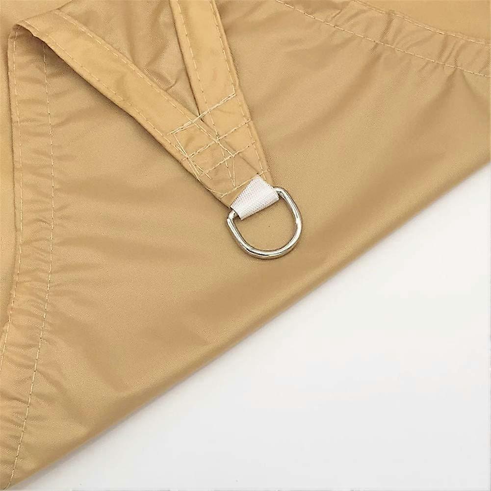 Sun sail, waterproof, triangular, 98% UV protection for garden, terrace, party (sand color, 6 x 6 x 6 m)