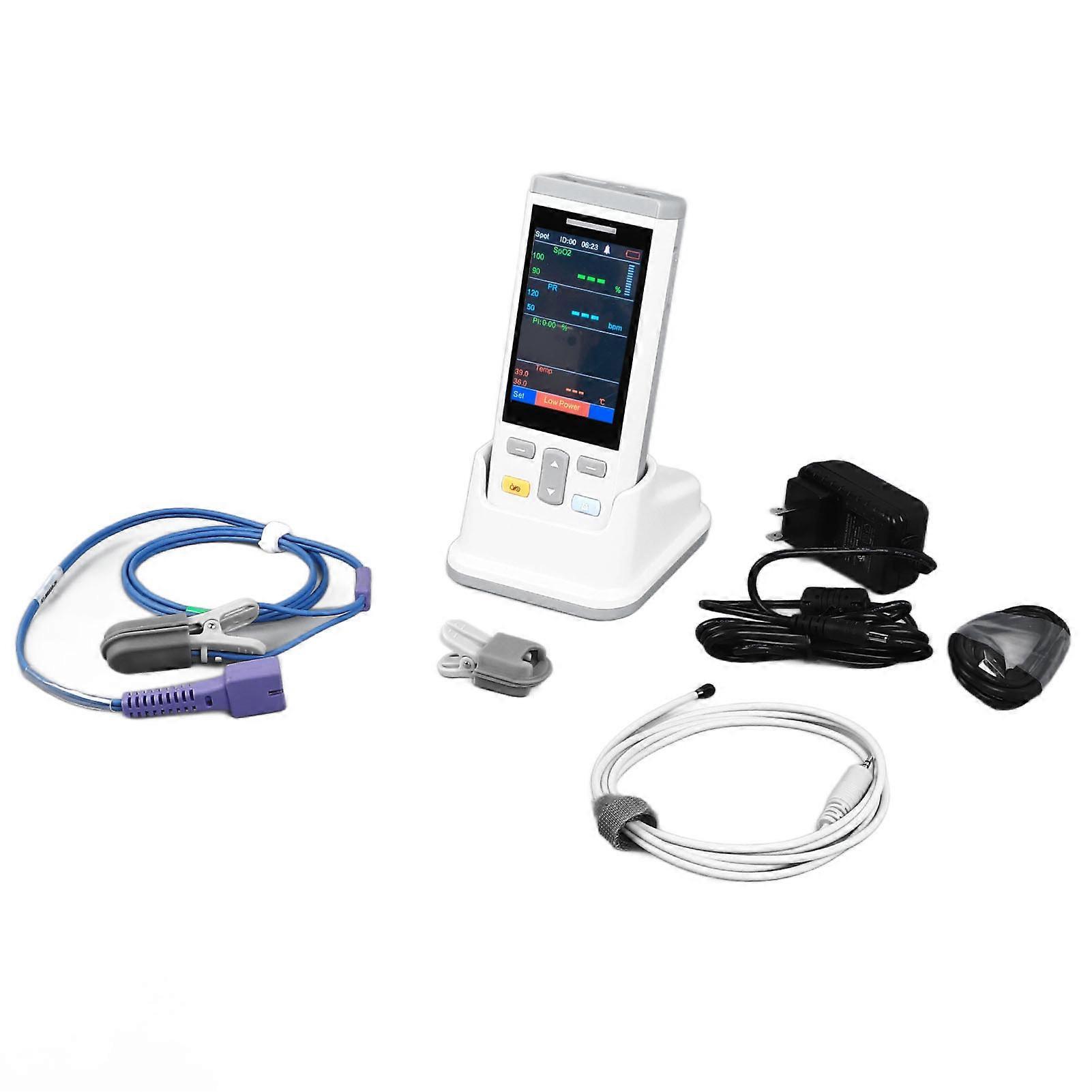 Veterinary Pulse Oximeter High Accuracy Portable Handheld Animal SPO2 Monitor for Dog Cat 100‑240V US Plug