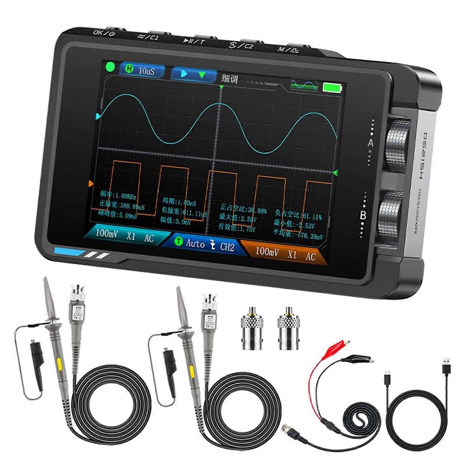DS215H 2 in 1 50MHz 250MS/s Dual Channel Digital Oscilloscope 2 Channels Multi-functionality for Beginners