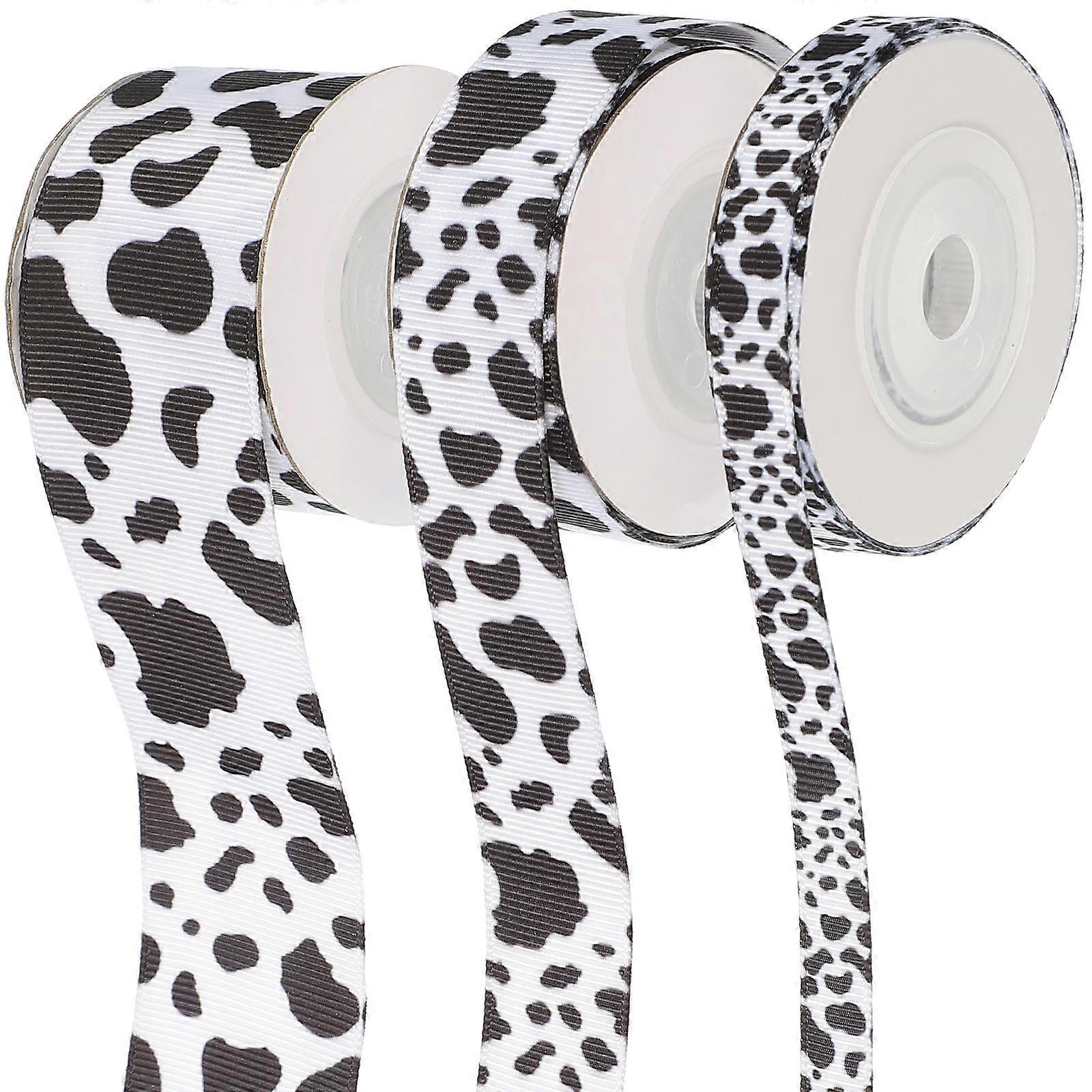Cow Pattern Ribbon Heat Transfer for DIY Crafting 1Set of Ribbons