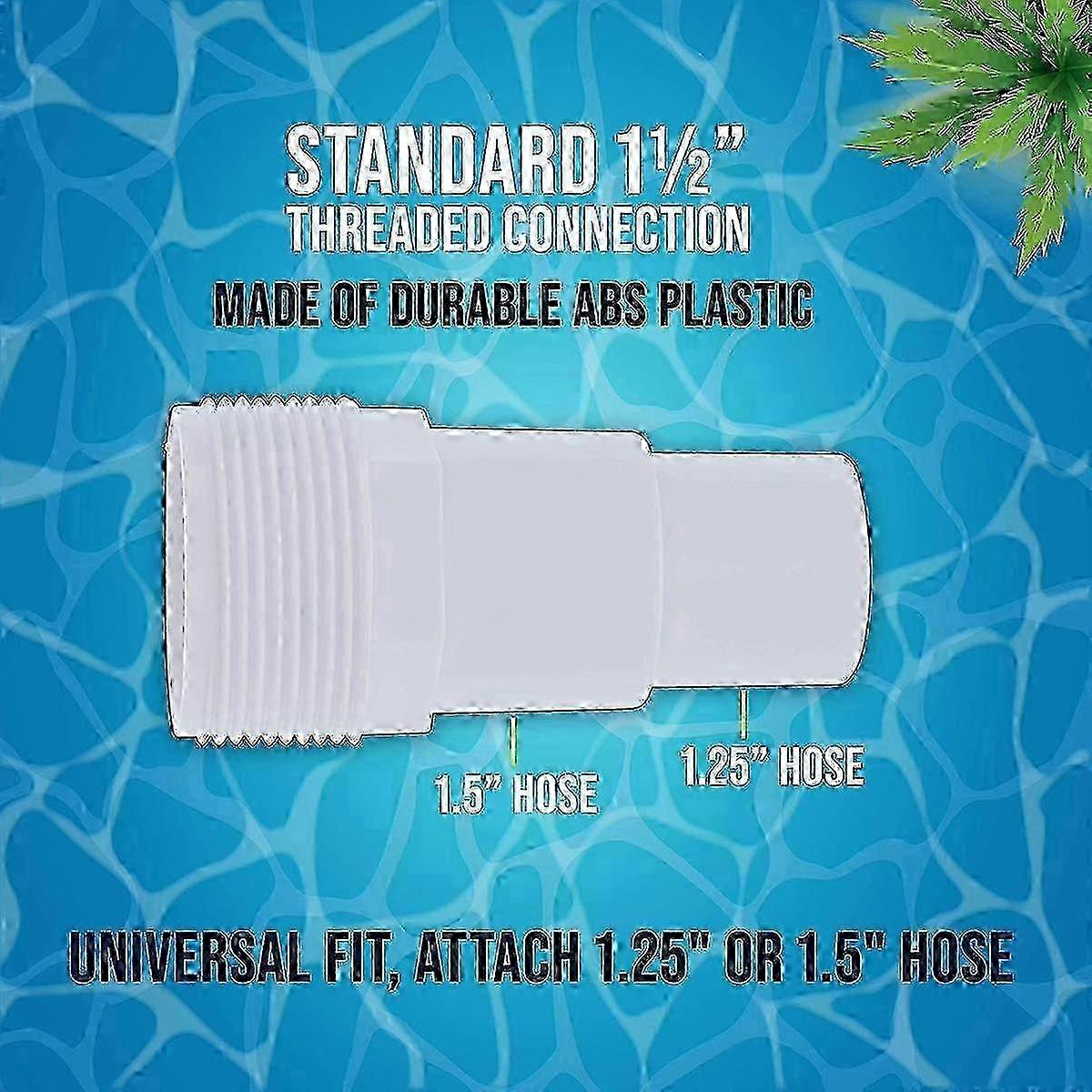 3 Pcs Replacement Universal Combo Hose Adapter, suitable for Above-Ground Pool Pump, Filter, Skimmer Compatible with Certain Brands