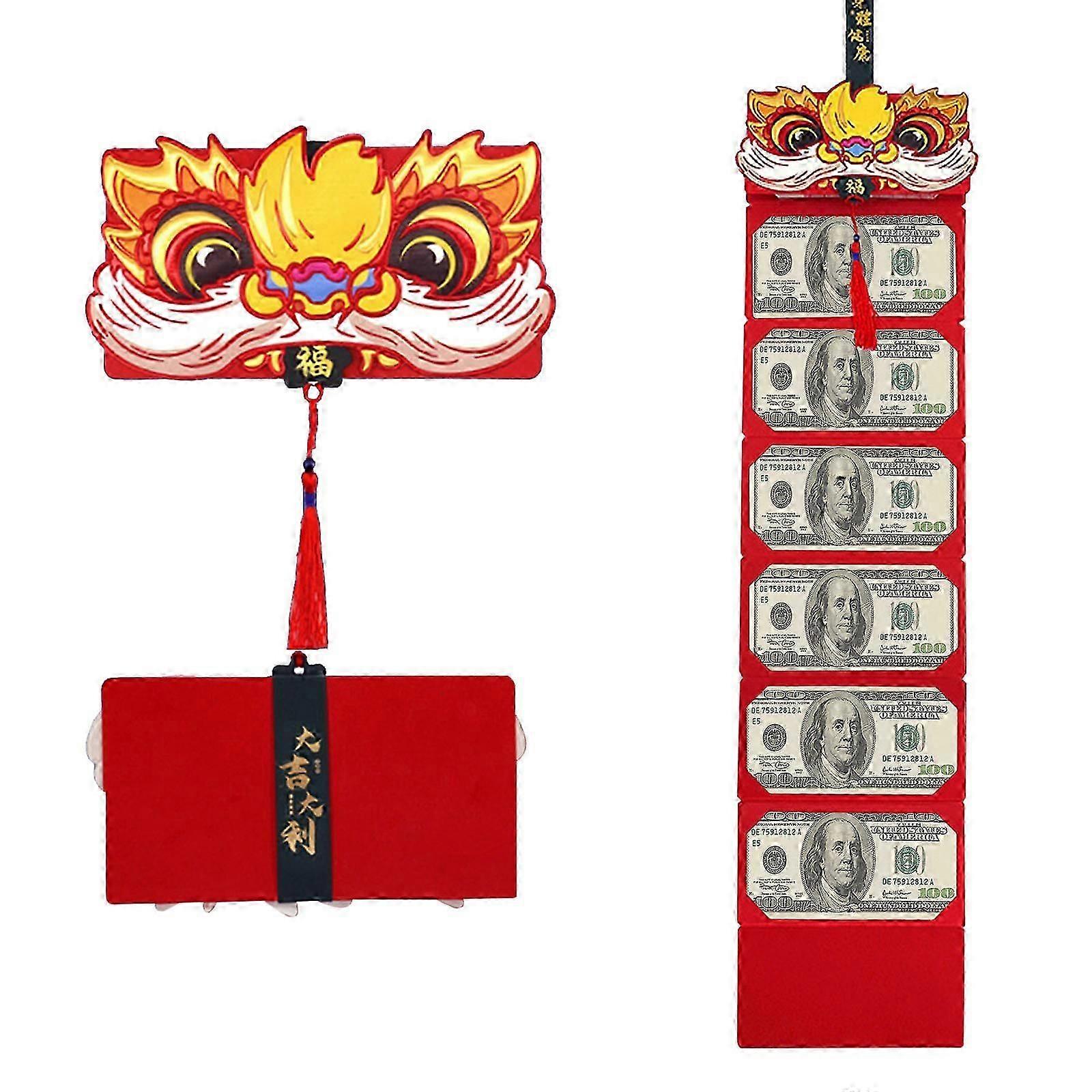 2022 New Year Folding Red Envelope Personality Enlarged Red Envelope Chinese New Year Blessing Red Envelope