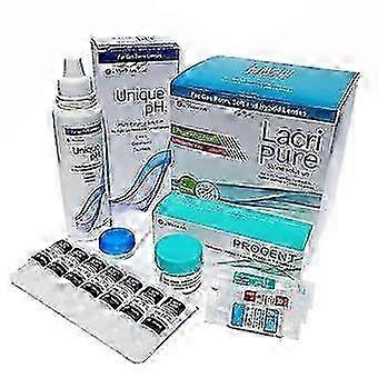 2025 Menicon Unique Ph Multi-purpose Solution 4 Oz And Lacripure Saline 98 Vials, Bundle Progent Biweekly Contact Lens Cleaner,