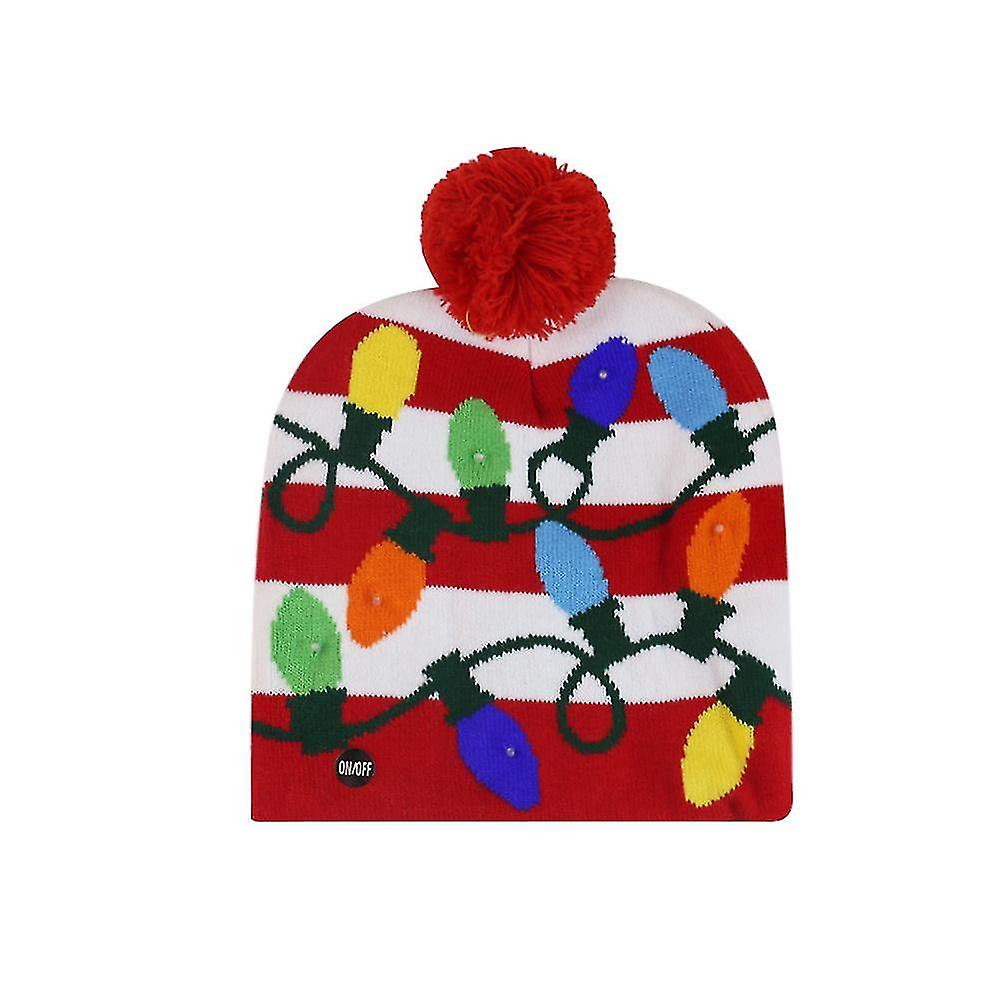 Lighting Print Christmas Beanie Light 