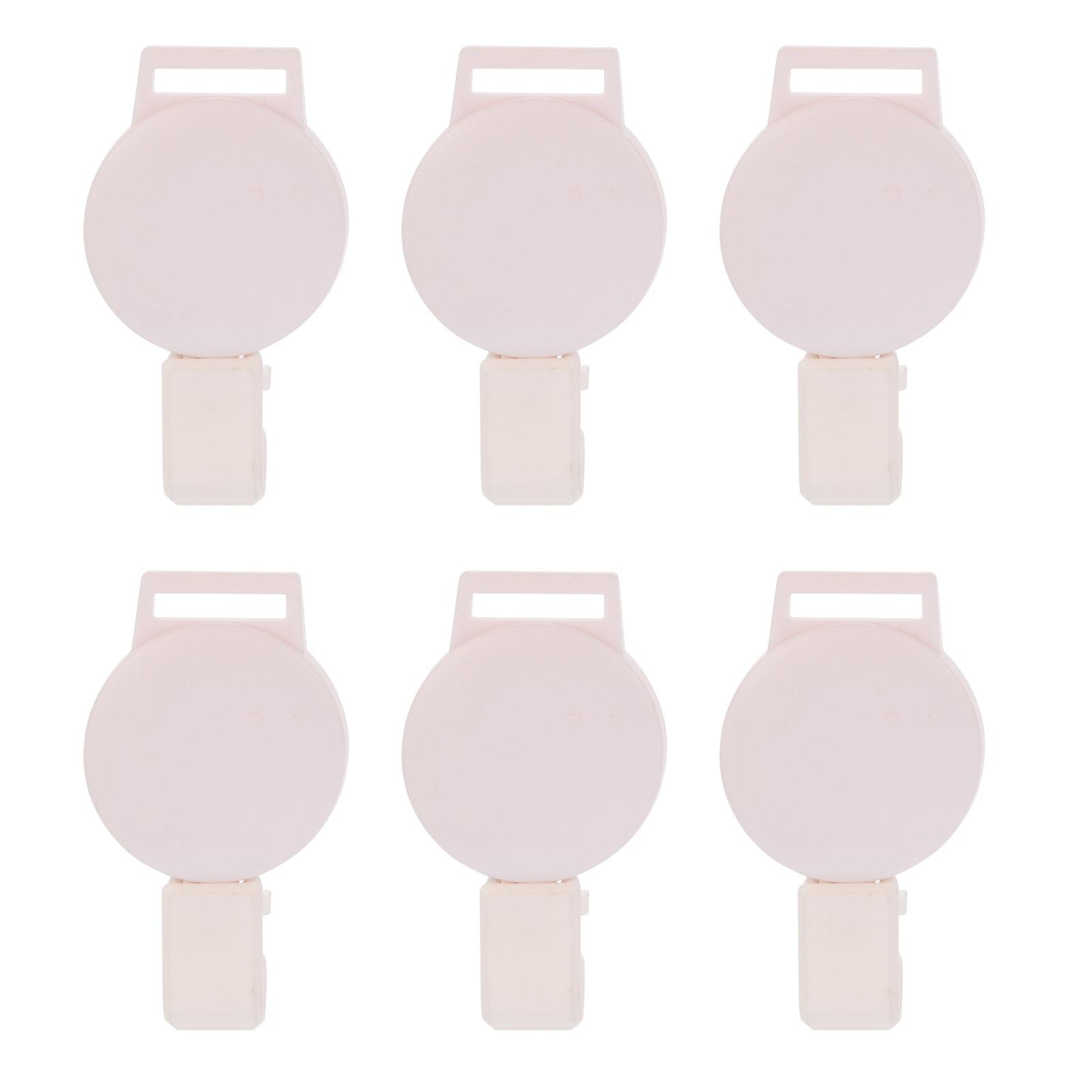 Wear-Resistant Badge Buckles Portable Card Reels Employees Factory Workers .5X3.5X1CM 6Pcs