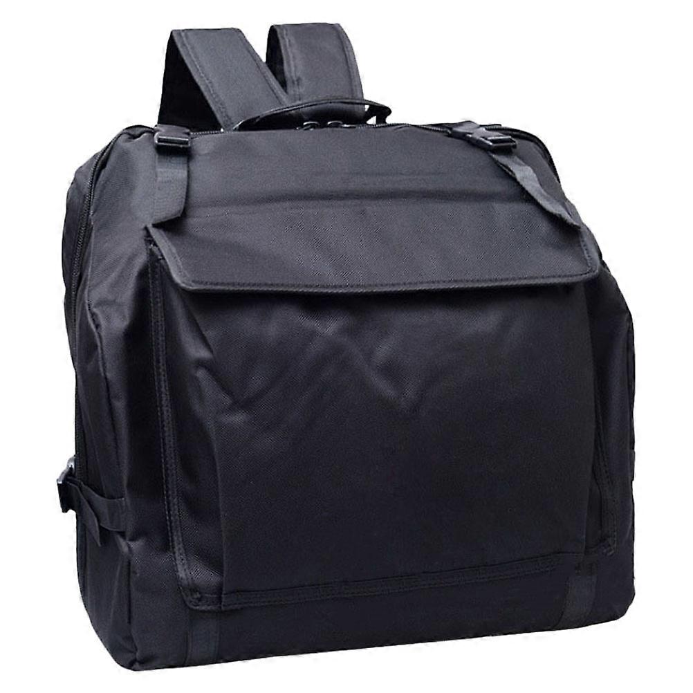 Lightweight Accordion Storage Bag with Pockets for Bass Accordions – Durable, Portable Design, Compatible with Shoulder Belts & Accessories, Black