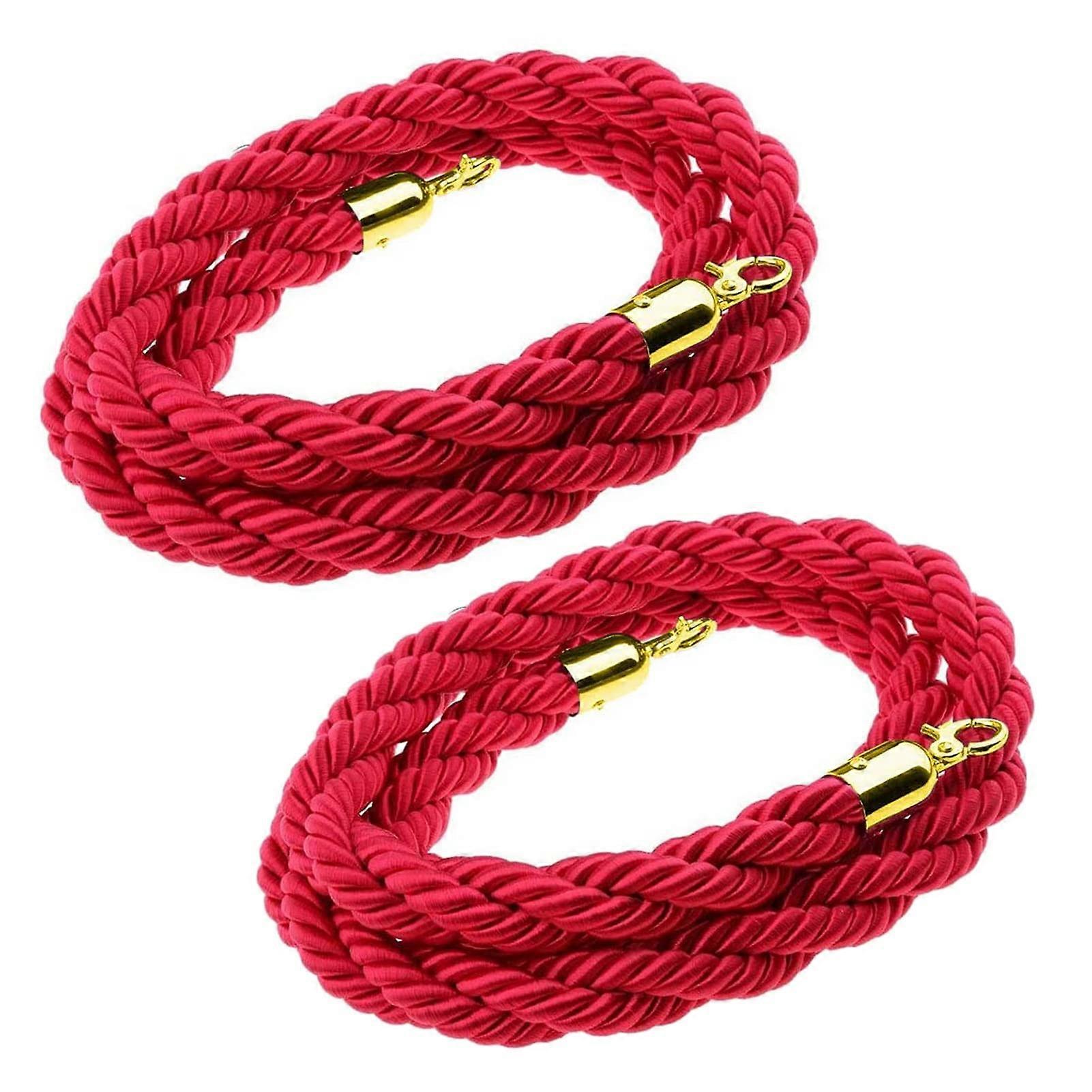 Twisted Barrier Rope Queue, Crowd Control Safety Barrier, 1 2 3 4 5 m long