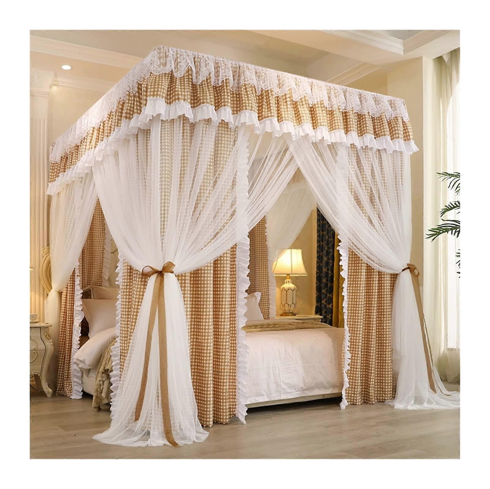 Bed canopy, dustproof mosquito net, Four Seasons, universal blackout bed curtain (Color: Style 3)
