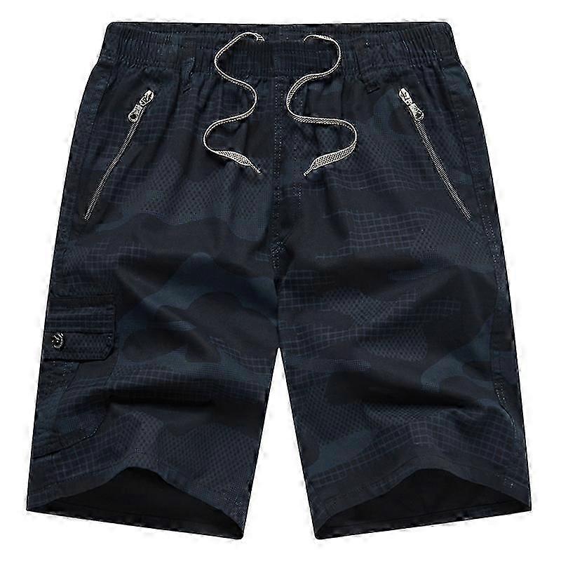 2024 Shorts esportivos masculinos de secagem rápida com bolsos com zíper para caminhadas Jogging Casual Streetwear