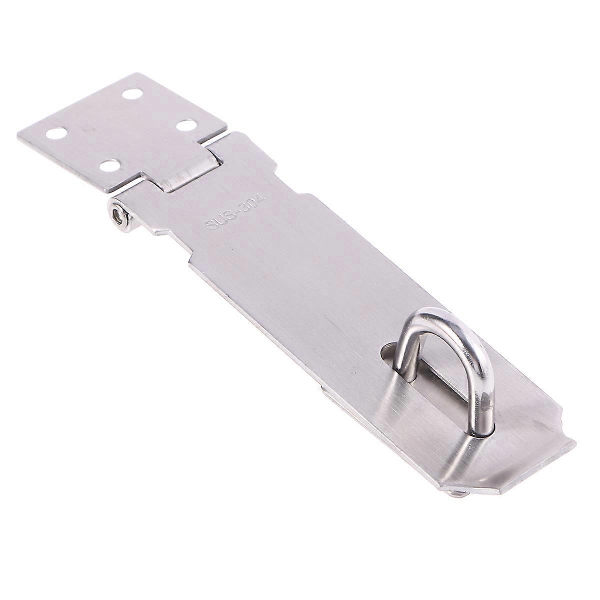 Rectangular Door Hasp Stainless Steel Latch For Gate Cabinet Fastening 12.50x4.00x0.20cm 1Pcs