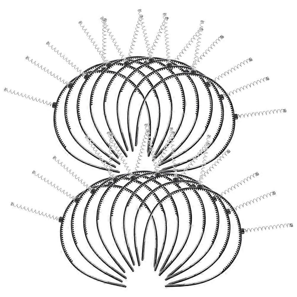 Plastic Headbands Black DIY Headband Kit for Decor with 24Pcs