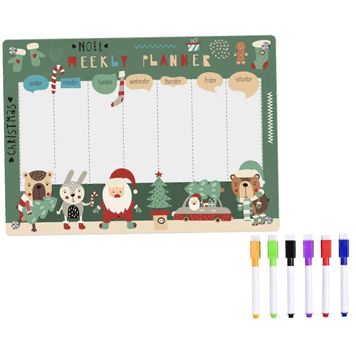 Memo Board Dry Wipe Whiteboard For Refrigerator Weekly Planner Fridge Planner