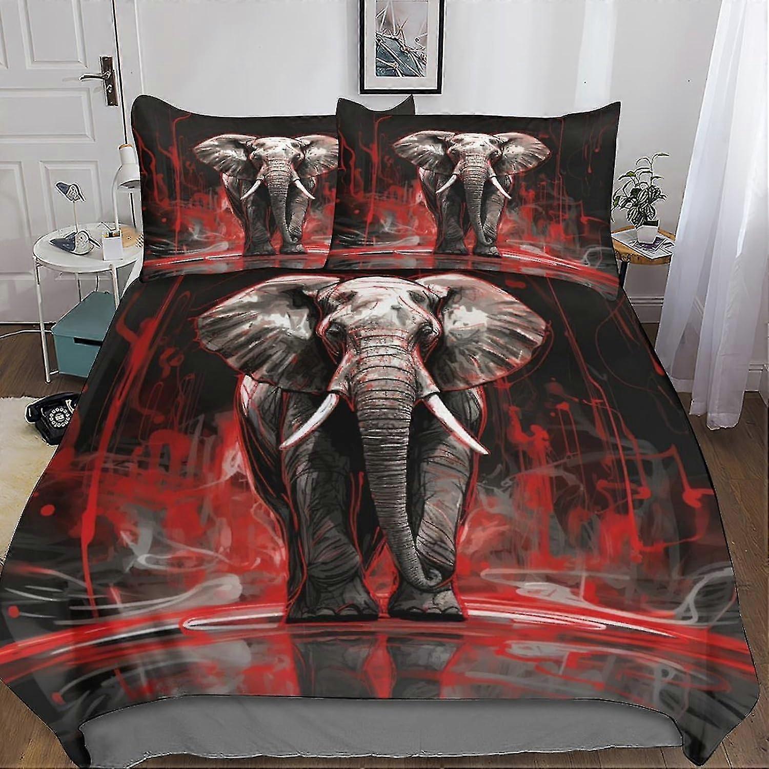 Creative 3D Print Bedding Set with Duvet Cover and Pillowcase, Suitable for Various Brands
