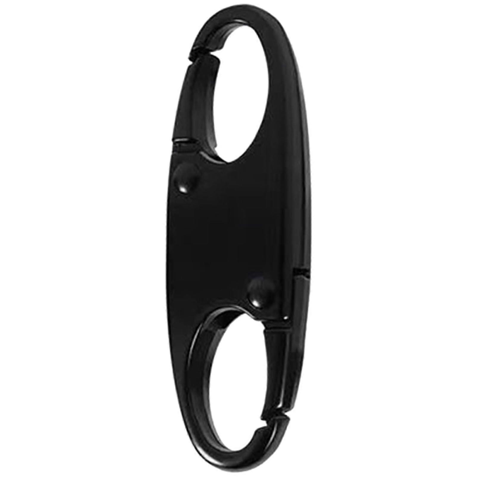 Locking Clips Quick-Disconnect Carabiner Clips Round Brass Black For Backpack Theft-Deterrent