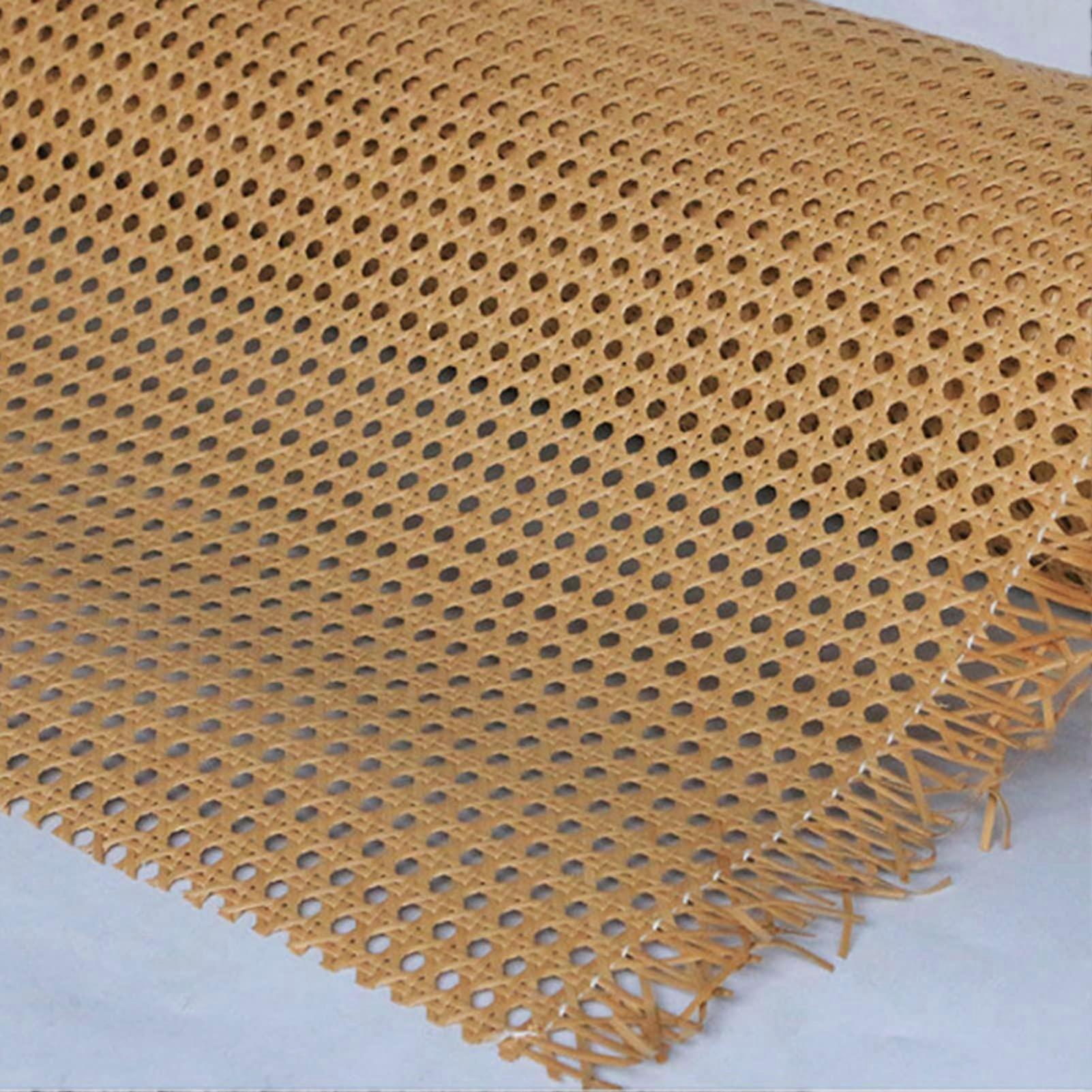 Robust Vintage Rattan Webbing Roll, 17.7 to 37.4 Inch Wide, Flexible Smooth Hexagonal Woven Rattan Fabric, Home Decor, Café, Hotel, 1x3M/3.3x9.8Ft