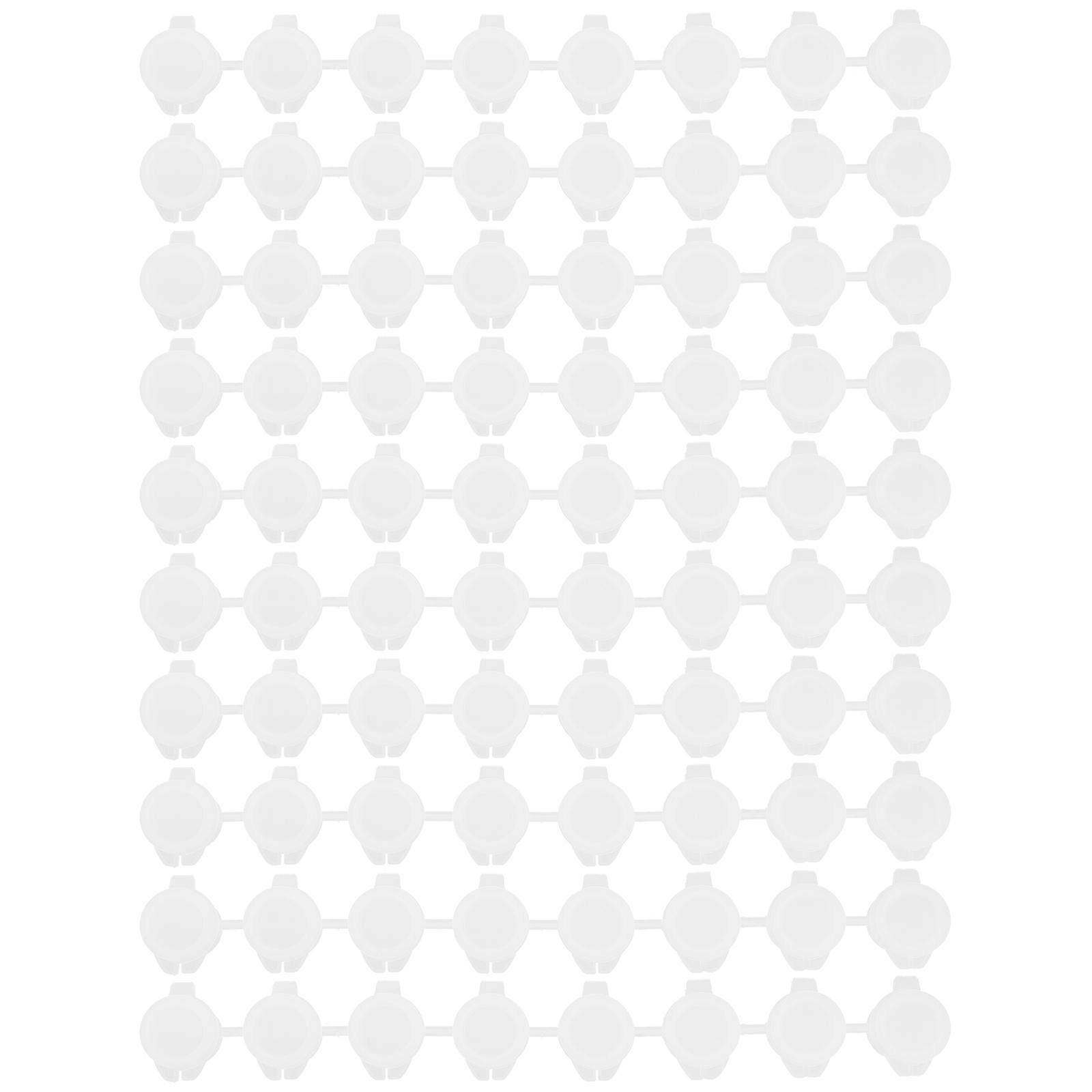 40pcs Mini Paint Pot Strips with Lids for Storage Use Transparent Plastic 3ml Each