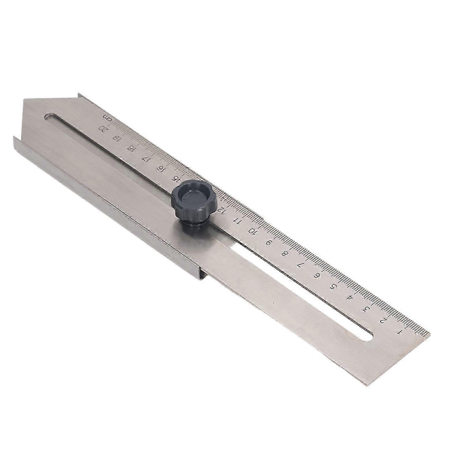 Sliding Line Ruler - 200mm Stainless Steel Scribing & Marking Tool for Woodworking Projects & Precision Measurements