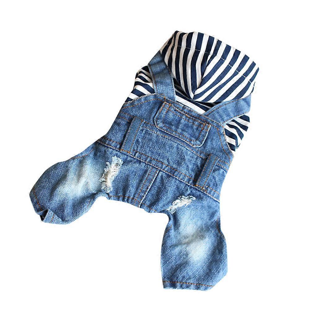 Pet Owners Dog Full Coverage Jumpsuit Comfortable Everyday Life Photography Use Denim XS 1Set