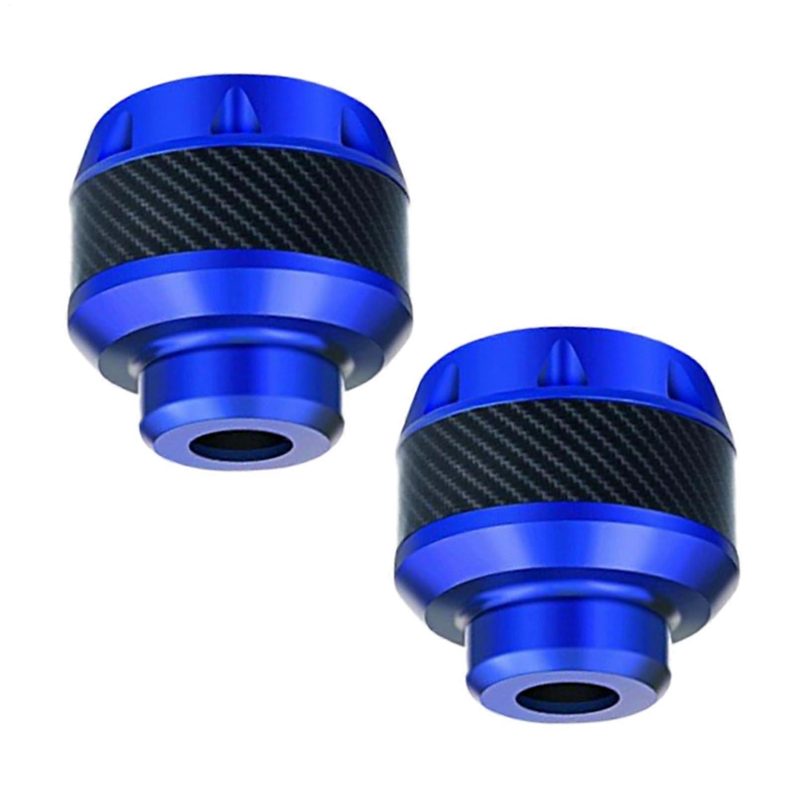 Motorcycle Frame Sliders, 2 x Aluminium Alloy Front Fork Sliders, ABS Protection Blue