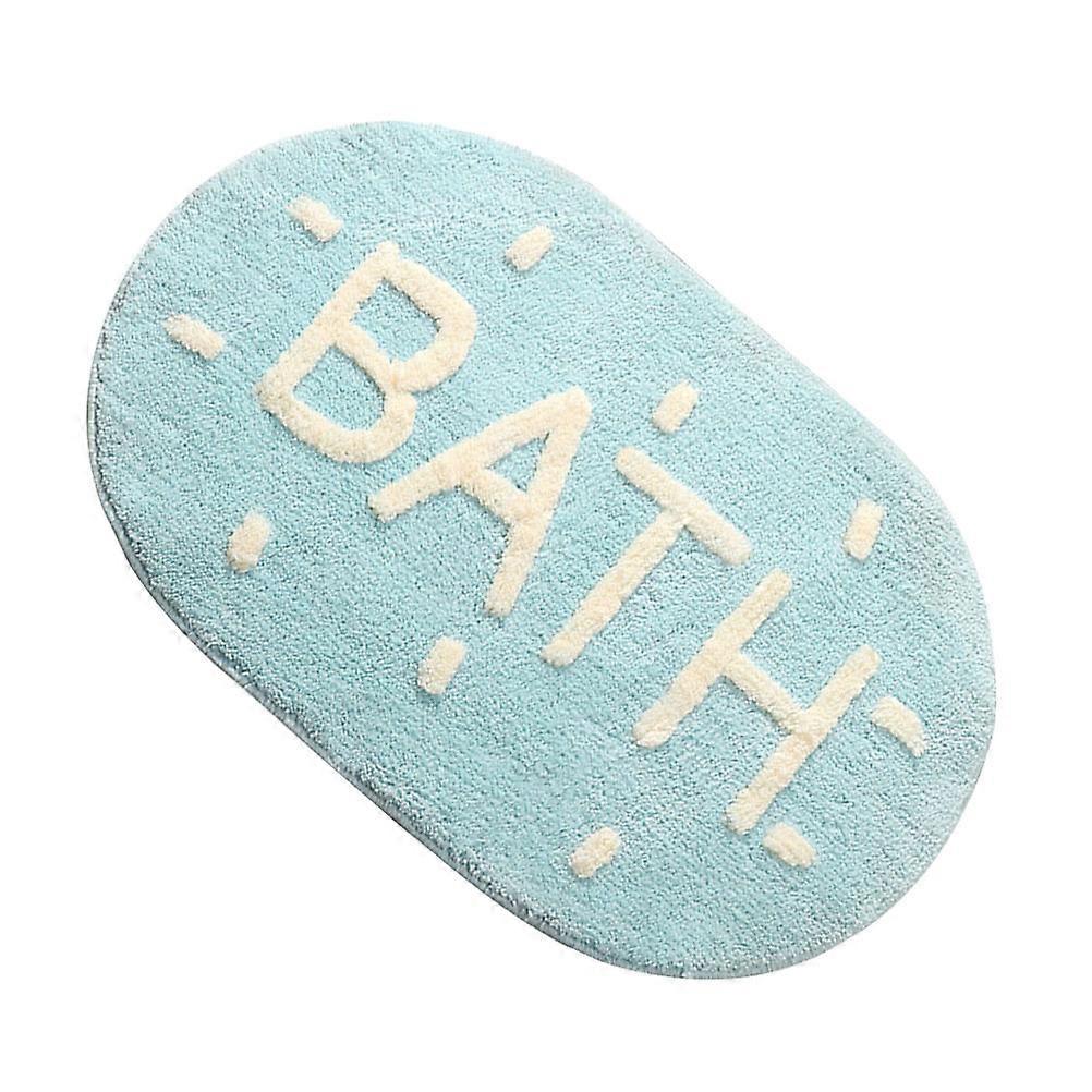 Absorbent Blue Bathroom Floor Mat Non Slip Water Resistant Soft Carpet for Entrance Bedroom Toilet Moisture Protection Machine Washable
