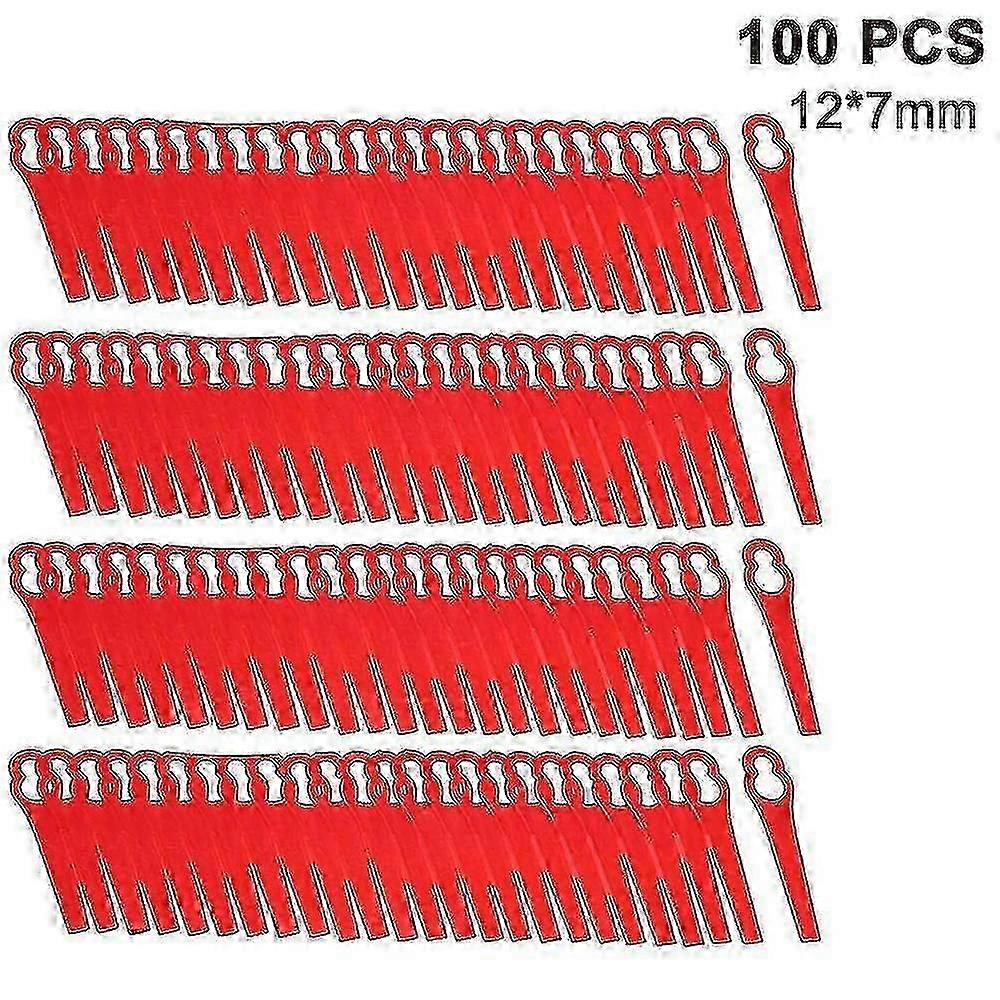 100 Pcs Plastic Grass Trimmer Blades for Cordless Grass Cutting Tools High Quality