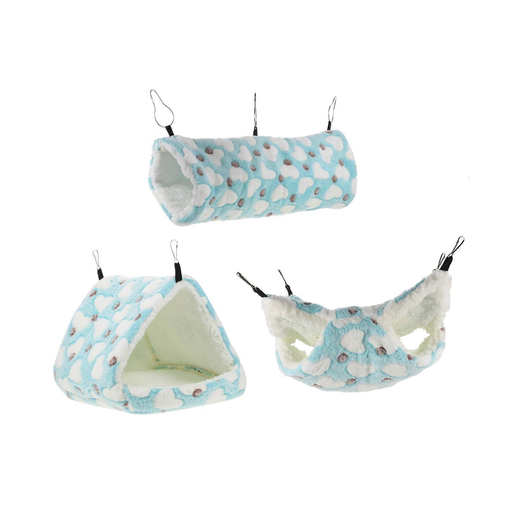 1 Set Small Pet Nest Hamster Hammock Tunnel for Dwarf Hamsters Guinea Pigs Soft Plush Sleeping Bed for Small Pets with Creative Design
