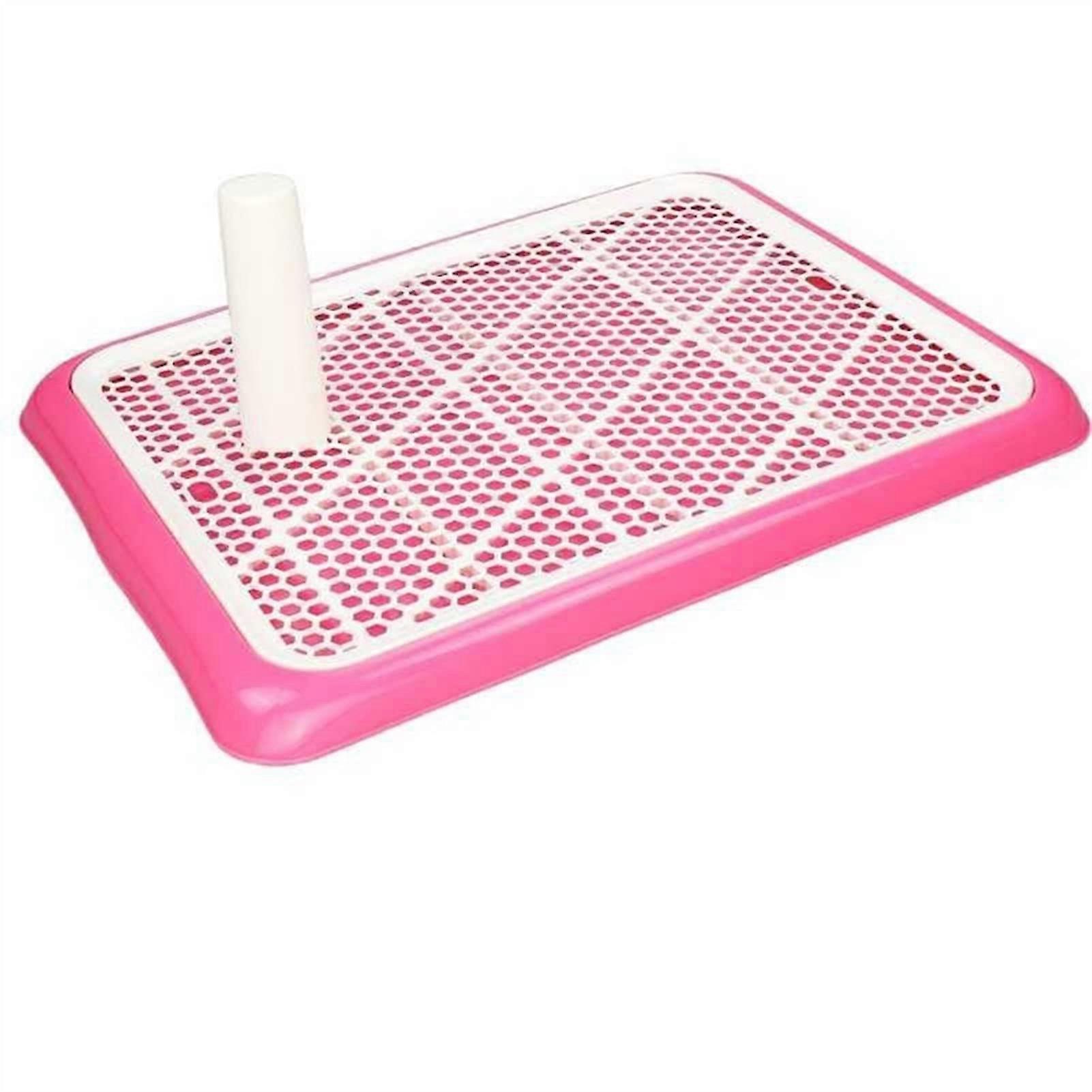 Indoor Dog Potty Training Toilet with Column, Plastic Dog Potty Pad Tray, Puppy Toilet Mat, Size 50 x 36 cm (Color: 3)