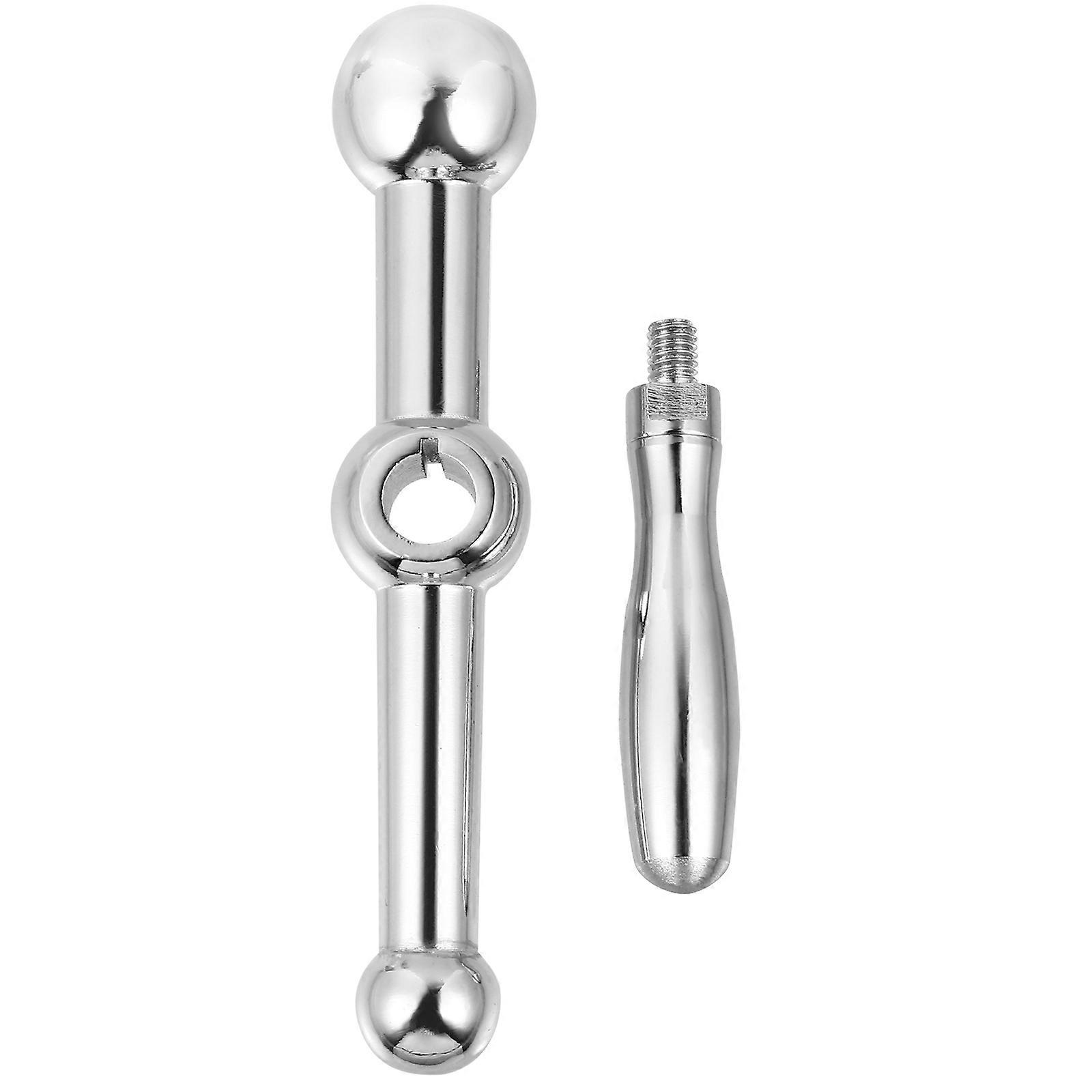 Crank Grain Mill Hand Ball Handle for Milling Machine Workshop Use Silver 19X11.5cm Easy to Install 1Pcs
