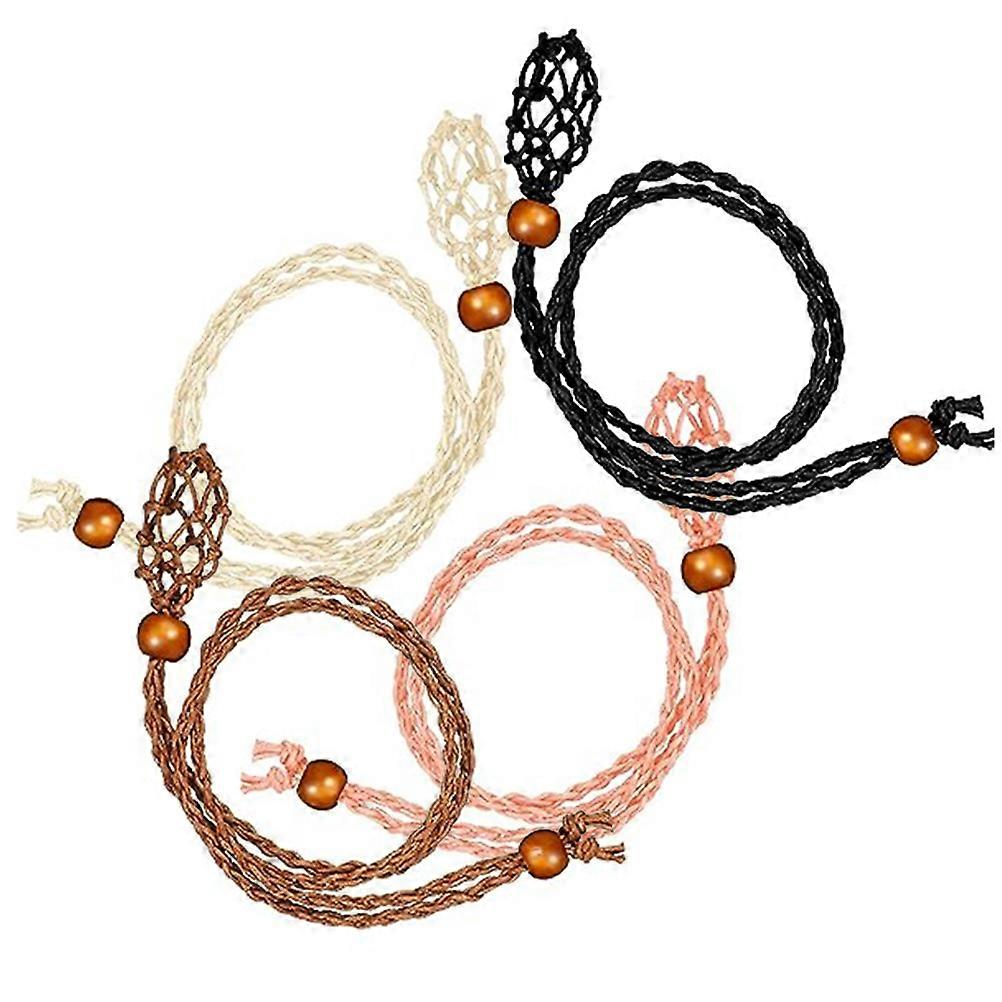 Adjustable Retro Crystal Holder Necklace Supplies, Woven Design for DIY Jewelry Making, Versatile Ornament for Home Decor and Gemstone Necklaces
