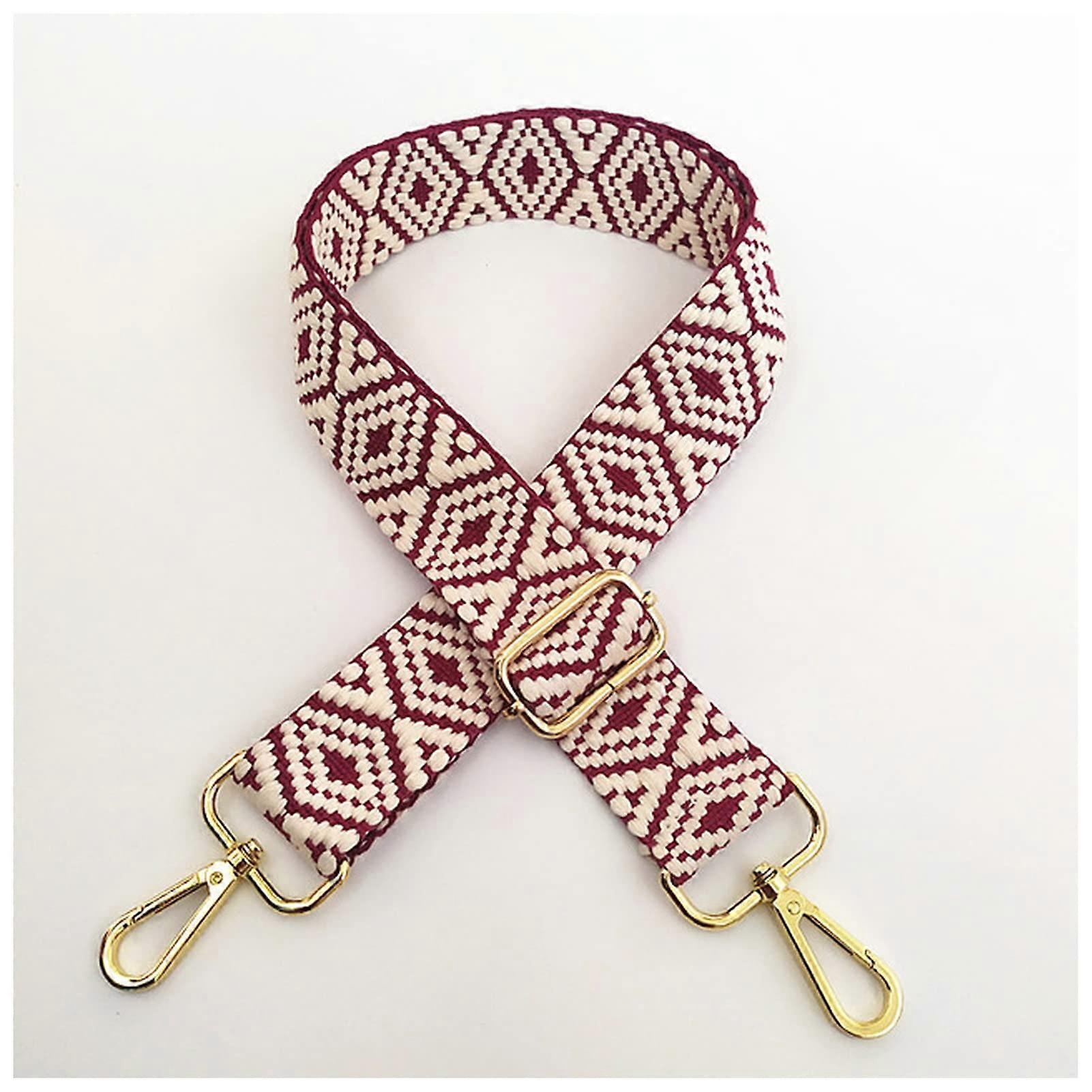 SLR Camera Strap 3.8cm, 130cm, Adjustable, Metal Gold Hardware, Wine Red, For SLR Cameras, Crossbody Replacement Strap