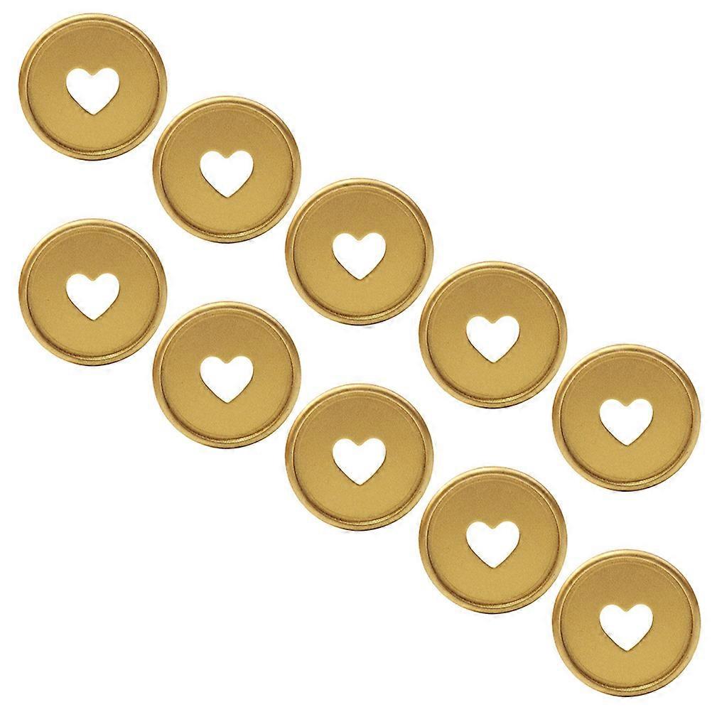 Golden ABS Binder Discs for Students with Strong Hold and Craftsmanship 10 Pcs