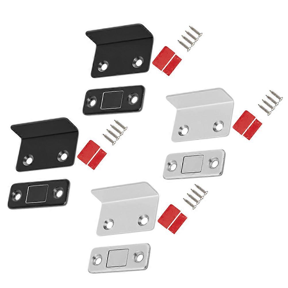 Cabinet Latch Steel Magnetic Latch Smooth Surface Nickel Plated Bathroom Cabinet Doors 4 Sets