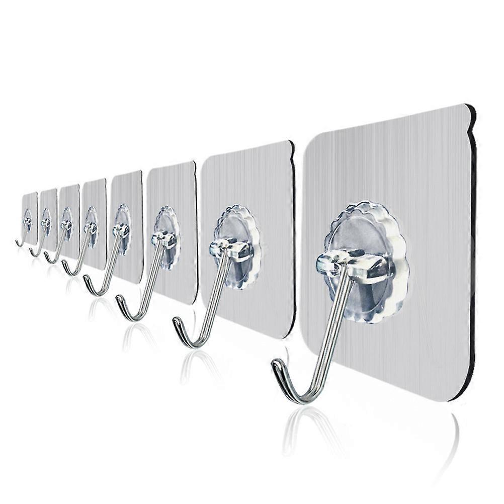 20 Pack Transparent Adhesive Hooks with Unique Flower Design for DamageFree Wall and Ceiling Use