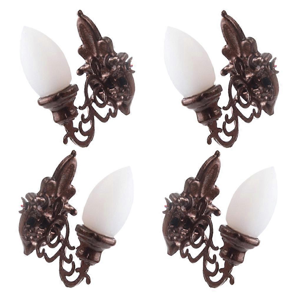 4pcs Mini Wall Lamps for Sand Table DIY Decoration Made of ABS Add Warmth and Atmosphere to Your