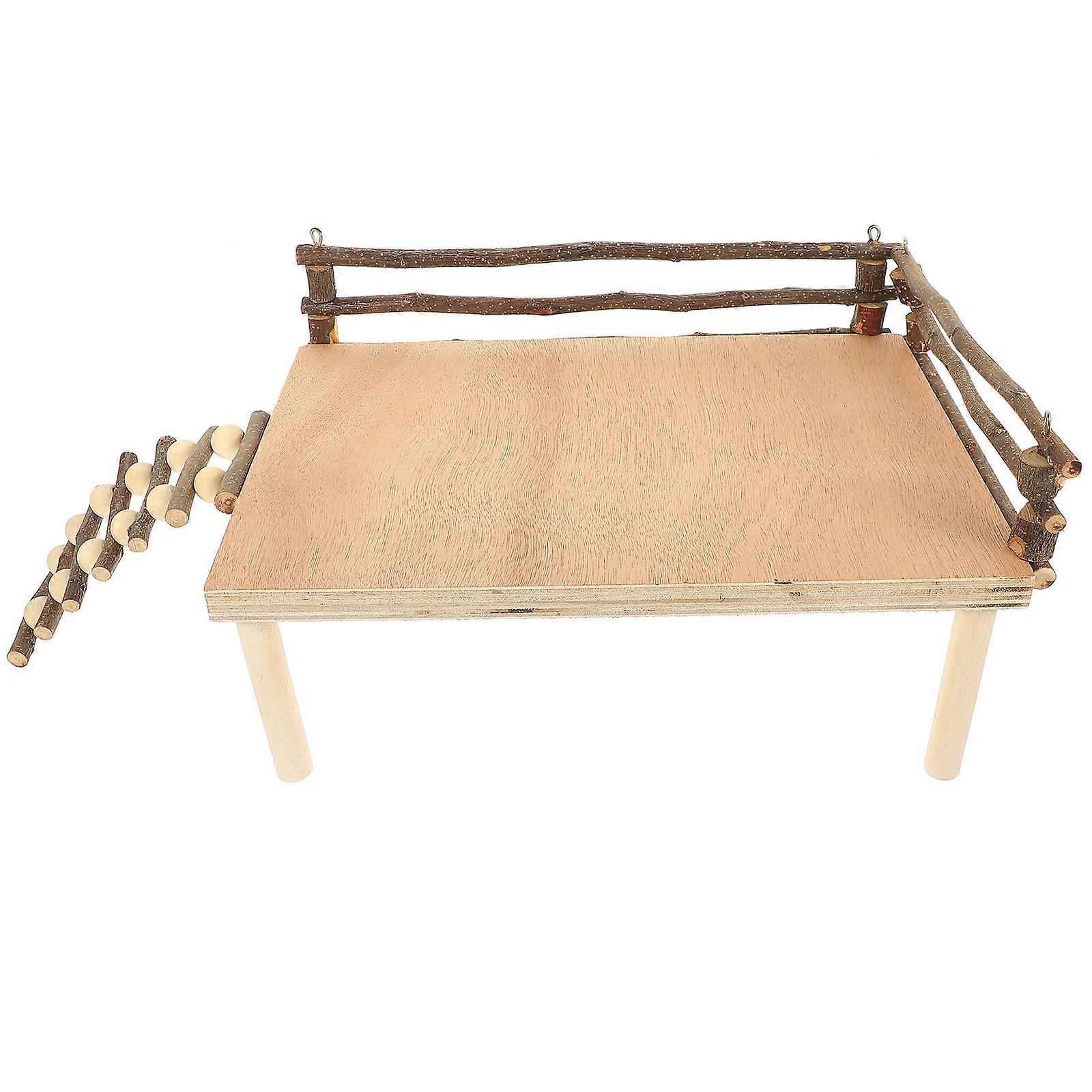 Wooden Multi Platform for Small Animals Hamster Climbing Toy Suitable for Kids 7 inches