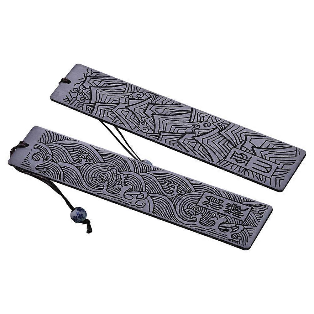 Timeless Mark Bookmark Creative Bookmarks Wood Material Strong Students 5.6×1.1×0.1in 2Set