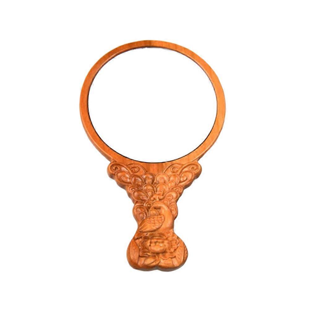 Here's a polished and professional product description for the **"1pc Portable Foldable Wooden Makeup Mirror Black Gold Design"**:
### **Portable