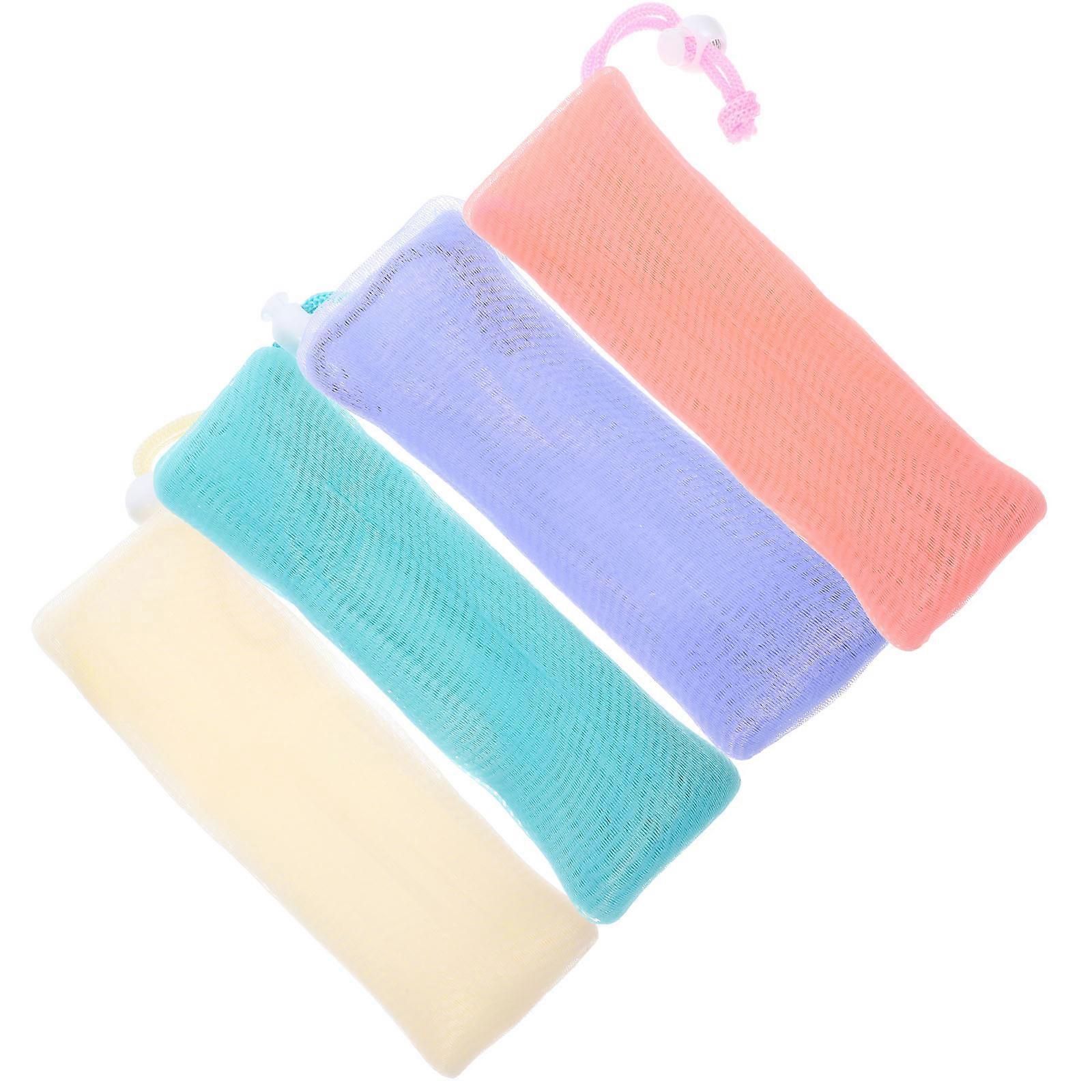 4pcs Mesh Soap Pouch Bags Cleansing Foaming Nets Soap Storage Holders