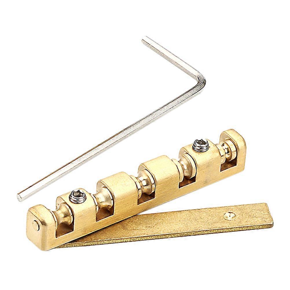 Stringed Instrument Upper String Nuts Better Tone String Support Golden 4.20X1.00X0.60CM Sturdy Lightweight 1 Set