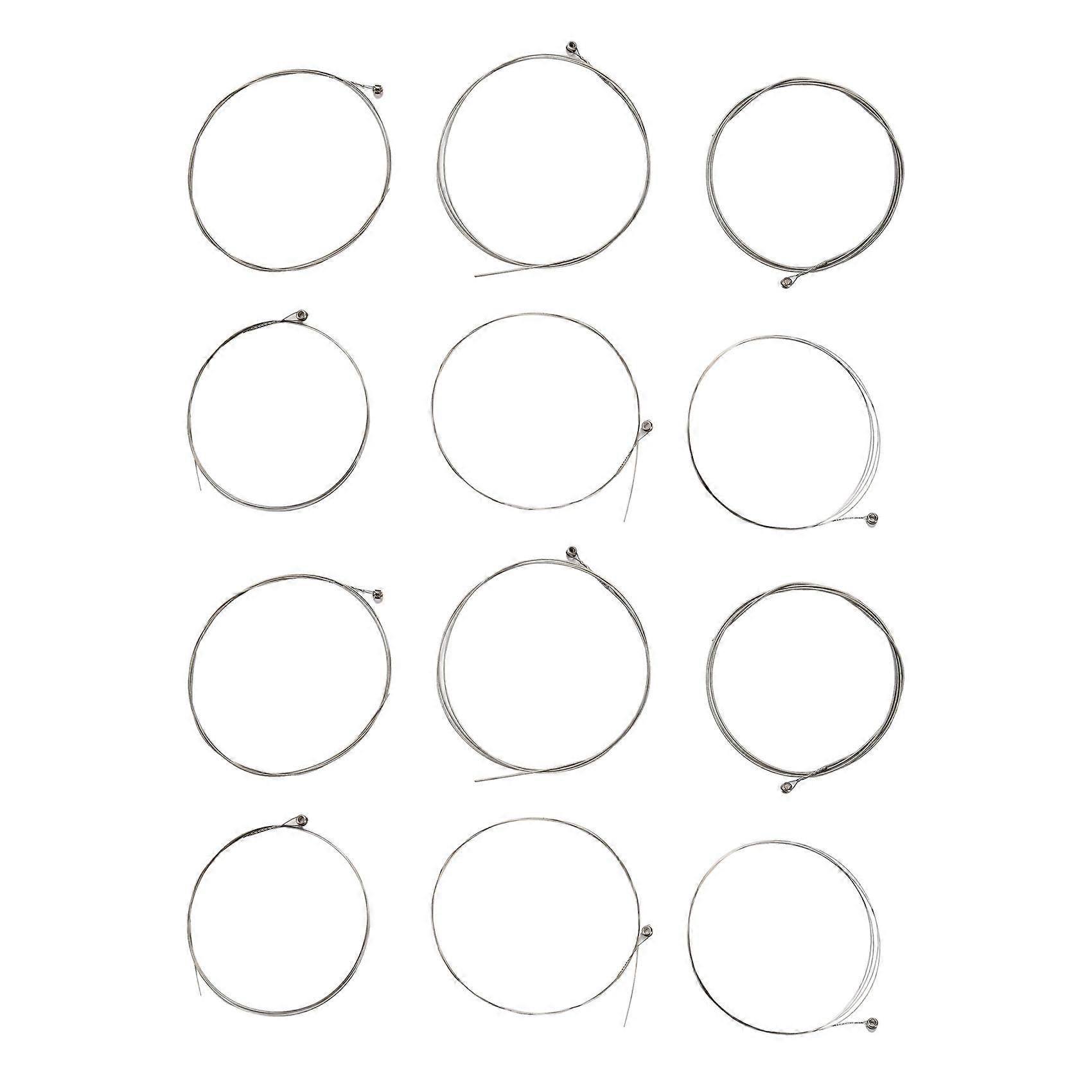 2Set (.008-.038)Inch Nickell-Plated Ball-End 6Pcs/Set White Strings for Guitar Musical