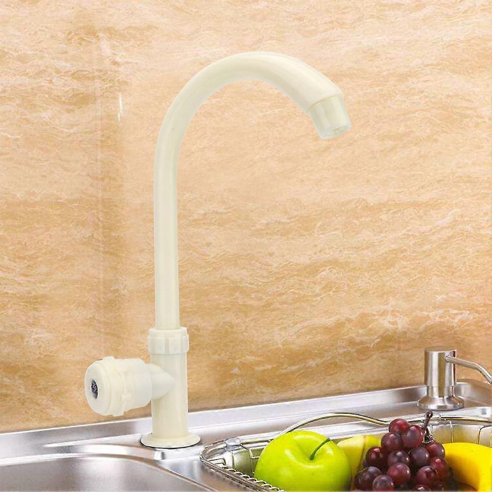 G1/2in Plastic Single Cold Rotating Kitchen Sink Water Faucet Vertical Water Tap for Home